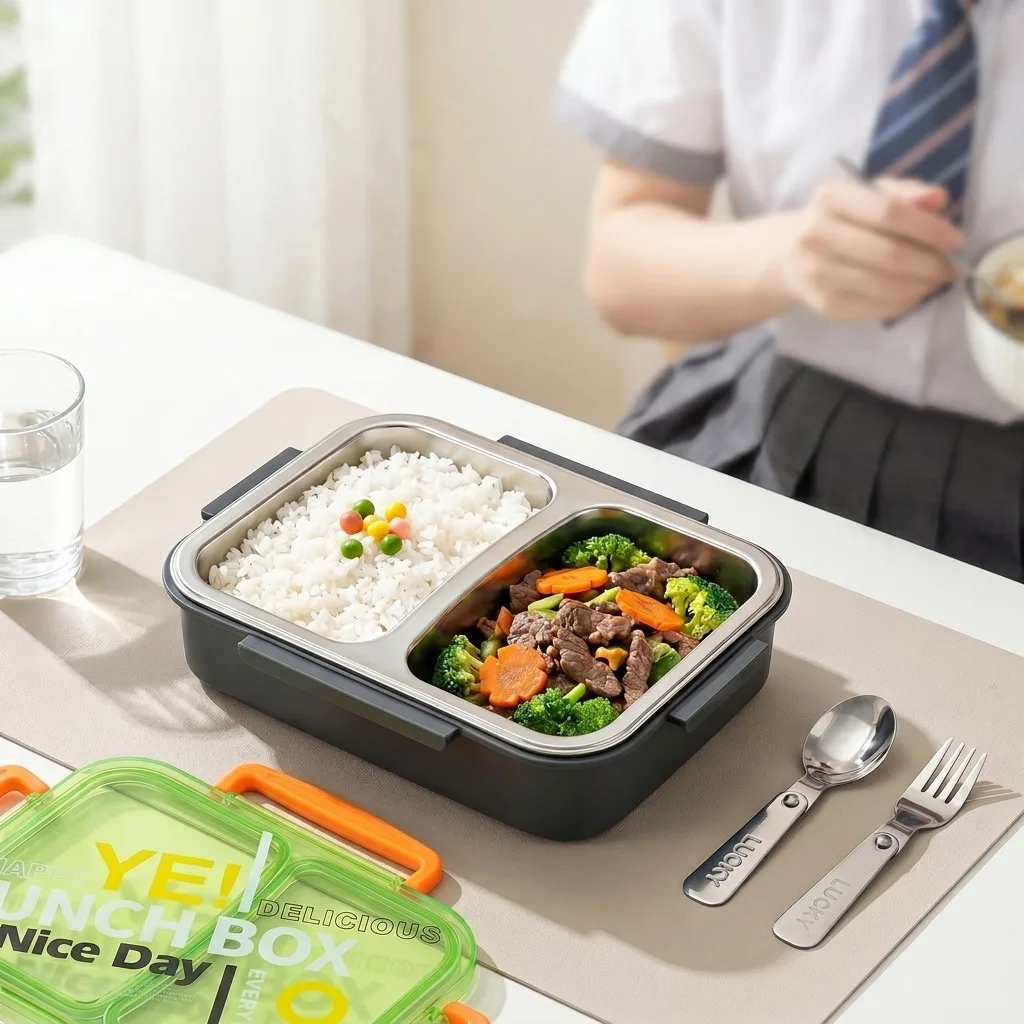 Microwavable 304 Stainless Ste - Meal Prep Or Prep Meal ulasan dan harga