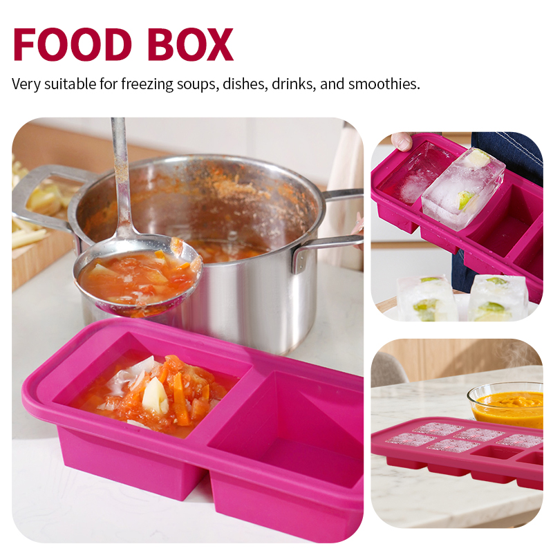 2 Or 3-Piece Silicone Freezer  - Meal Prep Template ulasan dan harga