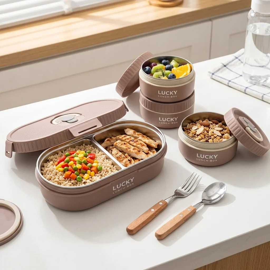 304 Stainless Steel Bento Box  - Meal Prep Or Prep Meal ulasan dan harga