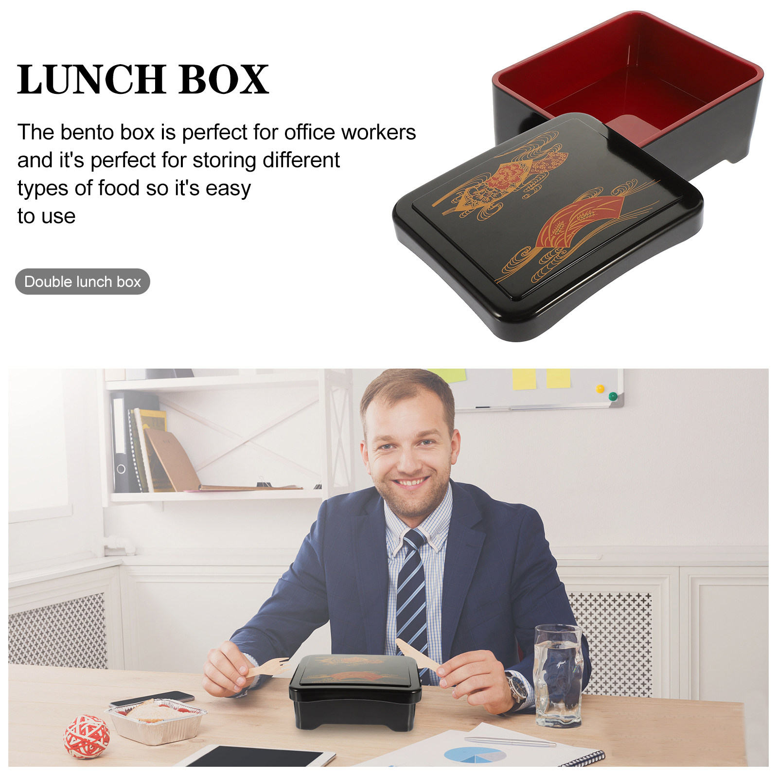 Heavy Duty Bento Box Food Grad - Meal Prep With Rice ulasan dan harga